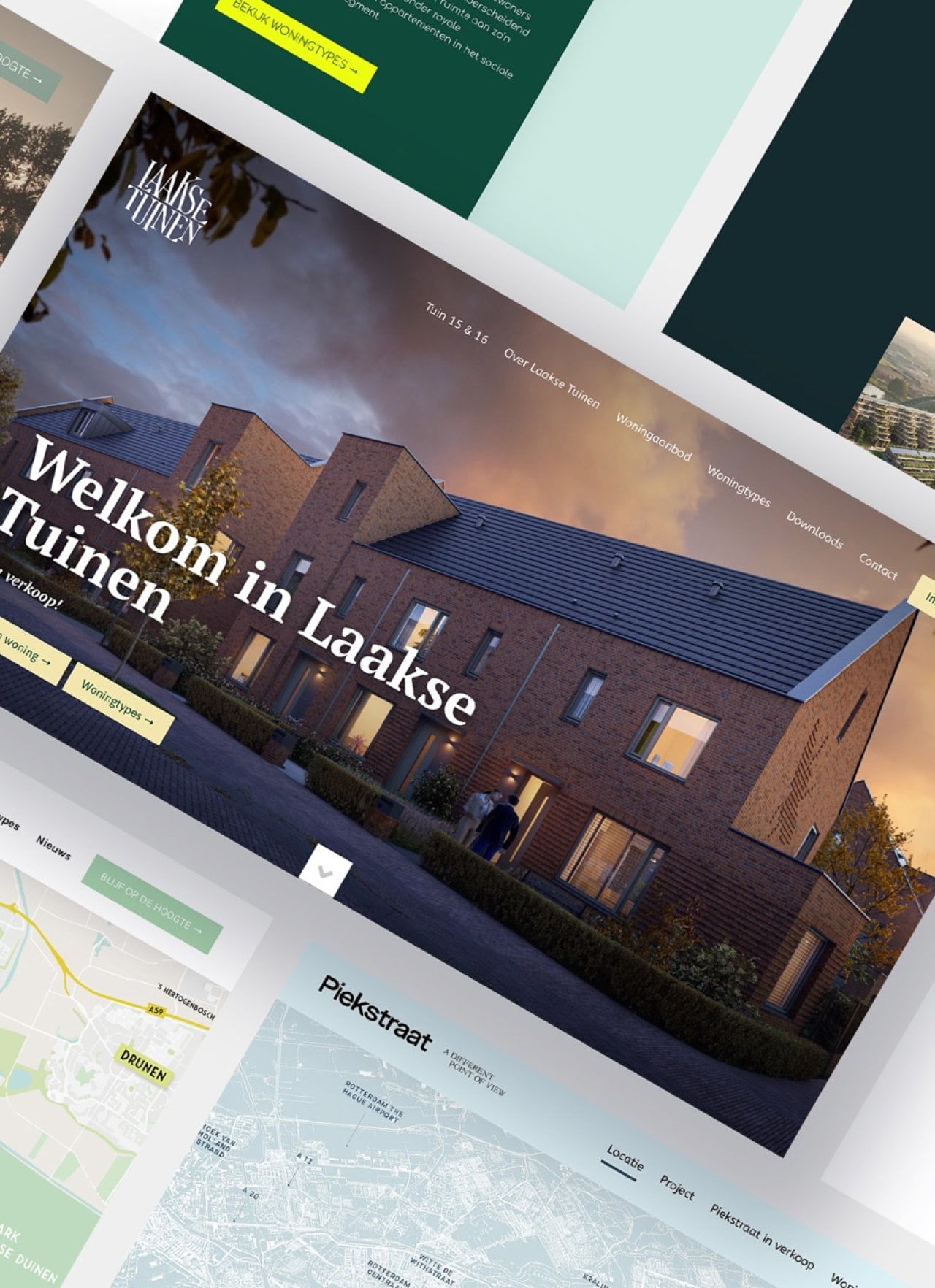 Grafische weergave van vastgoed projectsites