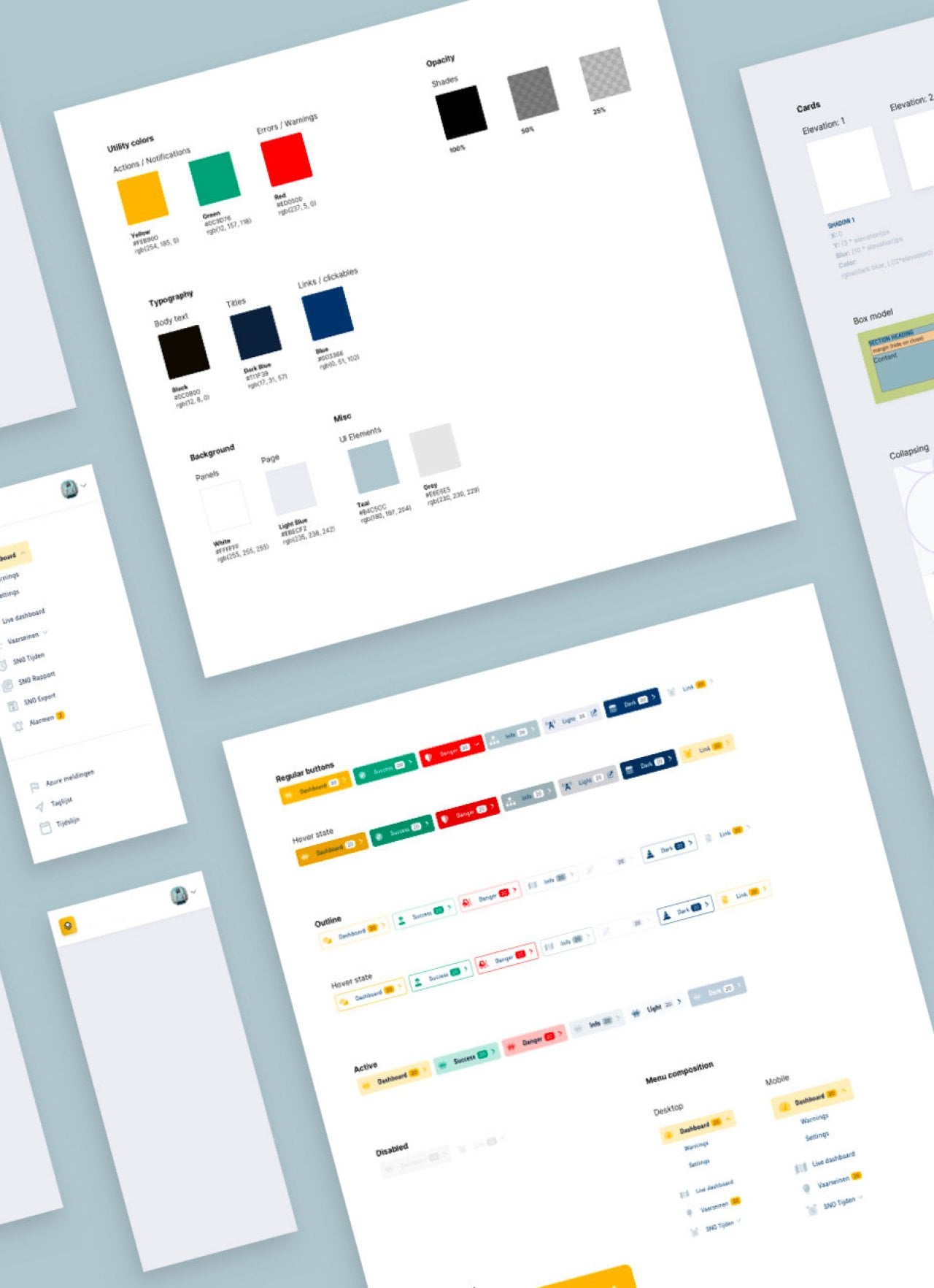 Grafische weergave van het YellowUI Design System