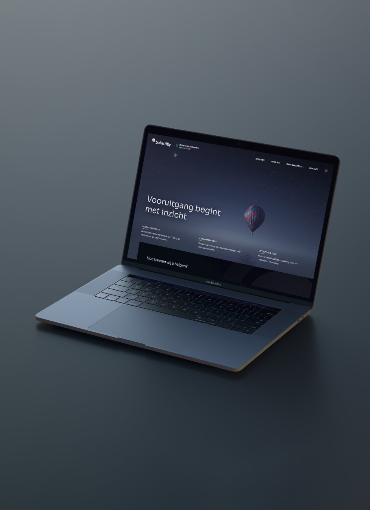 Visuele weergave van de vernieuwde BakerTilly website